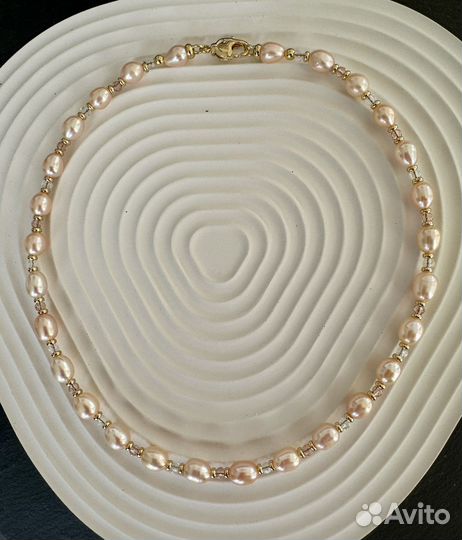 Чокер из натурального жемчуга