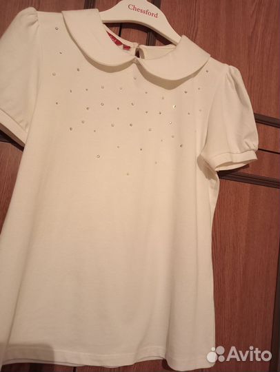 Блуза школьная и кардиган для девочек цена за одну