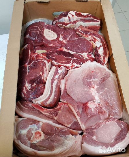Мясо в наборе говядина и свинина 10-12 кг