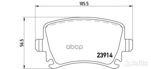 Колодки тормозные дисковые задн audi: A3 03, A