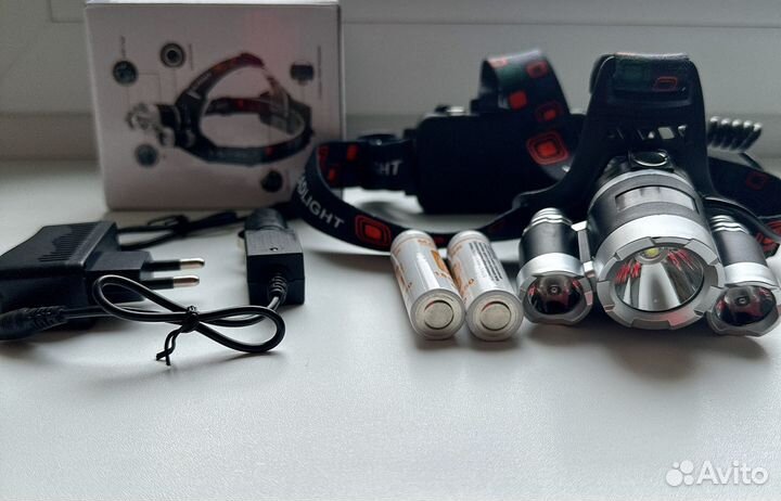 Фонарь налобный аккумуляторный светодиодный мощный