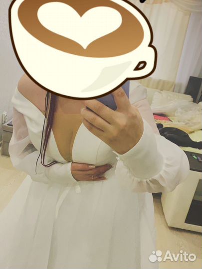 Свадебное платье 48 50 бу