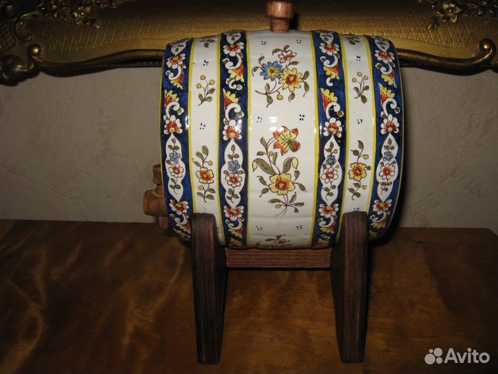 Антиквариат старинный бочонок миниатюрная бочка