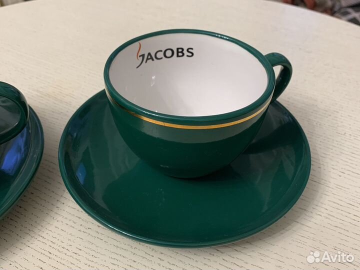 Чайно-кофейные чашки, 2 пары, новые