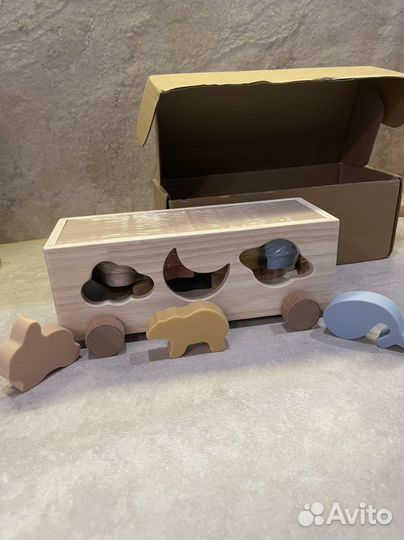 Деревянный многофункциональный сортер