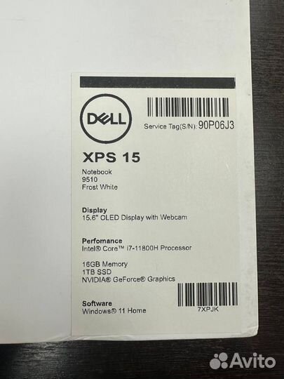 Dell XPS 15 9510 oled Core i7/16GB/1TB/RTX3050 TI