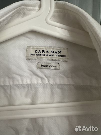 Белая рубашка мужская zara m