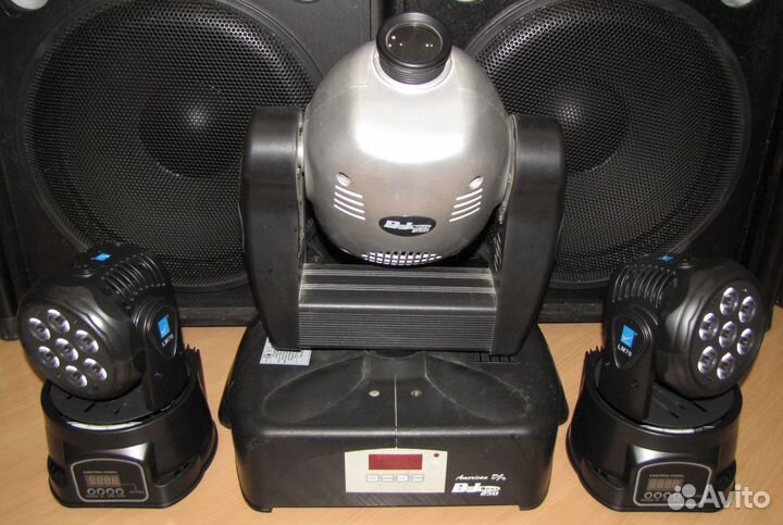 Головы ADj BD 3шт светомузыка Gobo Строб Mic DMX