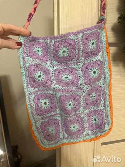 Сумка вязанная шопер