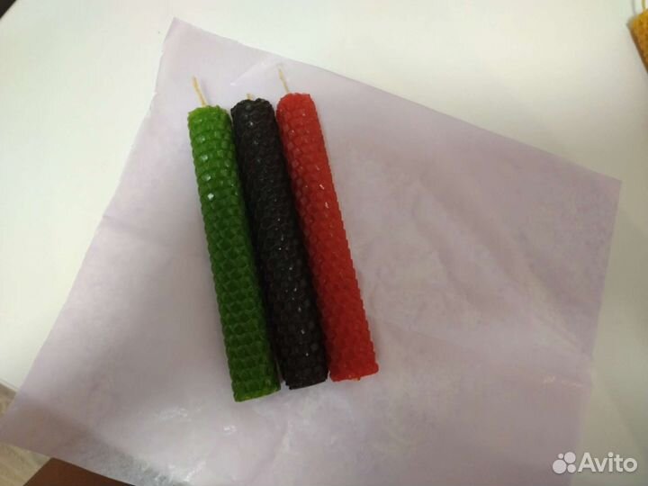 Свечи из натуральной вощины с запахом мёда