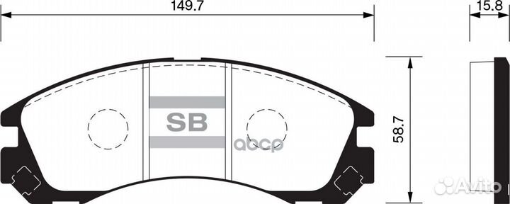SP1523 колодки дисковые п. Mitsubishi Space Wa