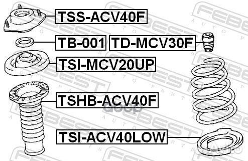 Опора амортизатора переднего Toyota Camry ACV3