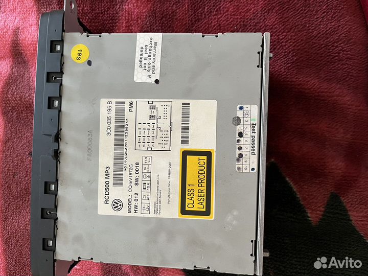 Штатная магнитола на Volkswagen В6 2008 оригинал