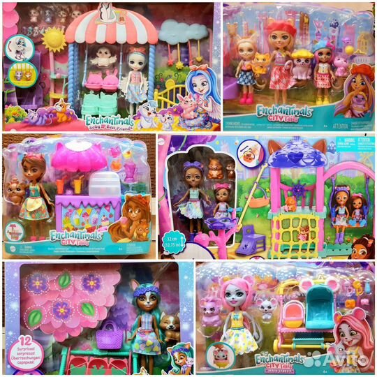 Энчантималс Аист Кошка Йорк Корги Пудель