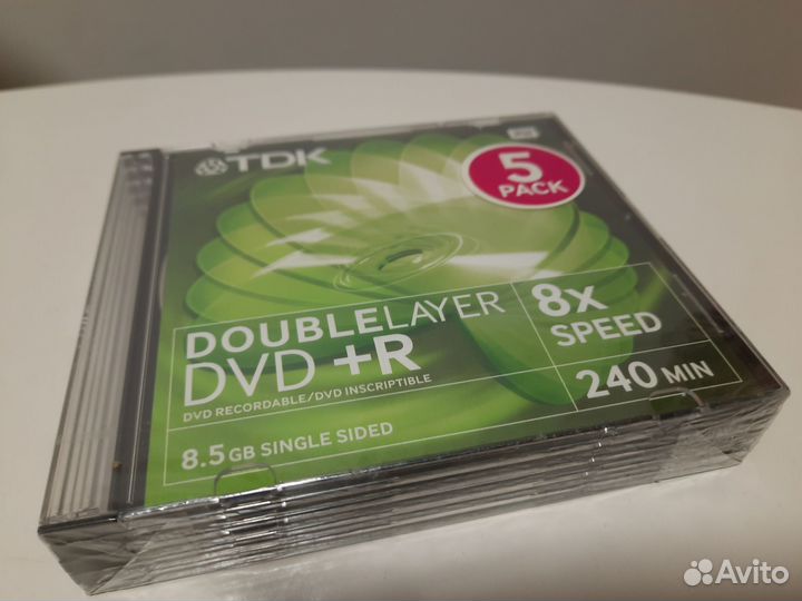 Болванки DVD+R 8.5GB 5шт Slim