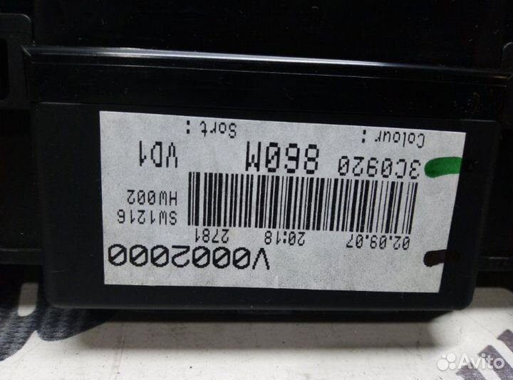 Спидометр Volkswagen Passat 3C5 BVY 21.09.2007