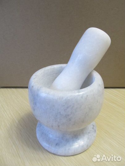 Ступка с пестиком мраморная