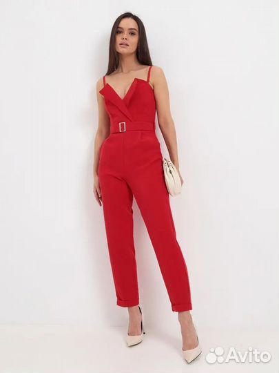 Комбинезон вечерний нарядный корсетный с поясом