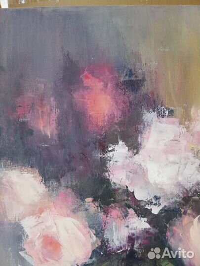 Картина маслом Розы 40 *50 см подрамник