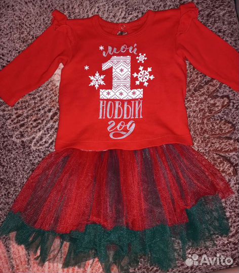 Новогодний наряд для девочки 68