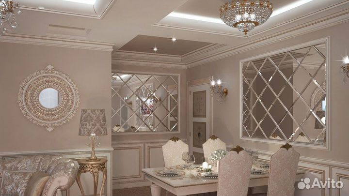 Зеркальное панно,Фацет, Зеркала в Багете