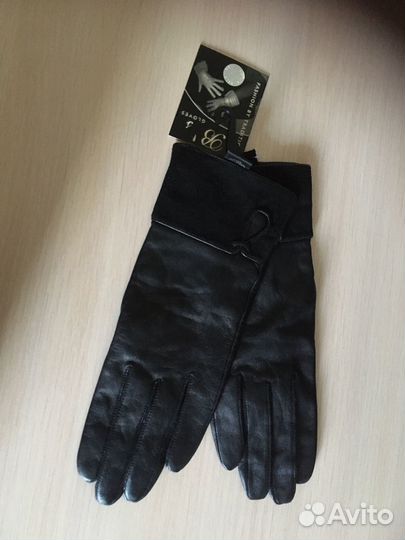 Перчатки женские кожаные новые