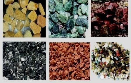 Мраморная крошка цветная разные фракции