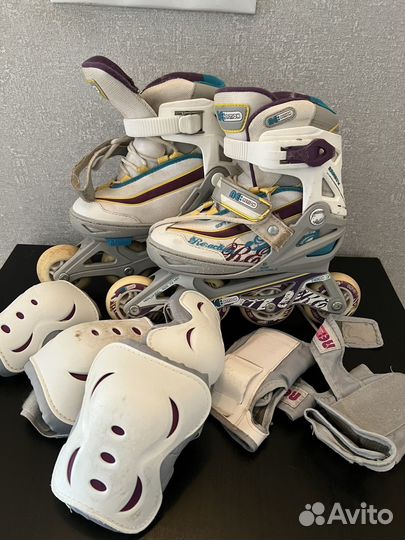 Ролики детские раздвижные reaction 31-36+защита