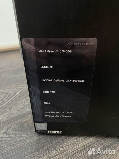 Игровой системный блок asus