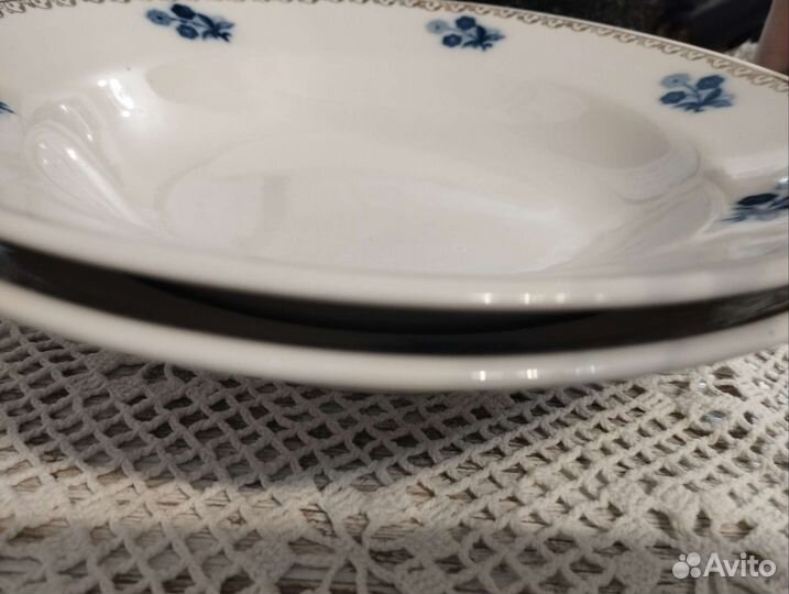 Тарелки суповые СССР. Песочное. За две