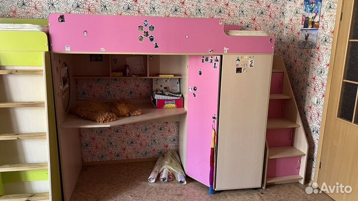 Кровать-чердак мебель для детской
