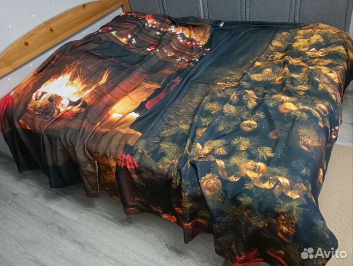 Фотошторы новогодние комплект 2 штуки