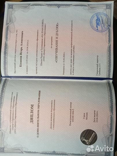 Дикторская озвучка, ролевое озвучание, дубляж