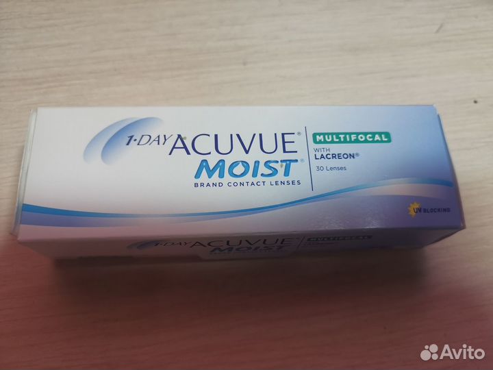 Acuvue Moist Multifocal 1-Day;21 линза; 8,4; +1,25