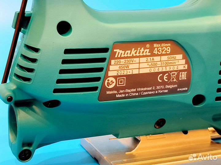 Лобзик Makita 4329кх1 ; 450W + пилки (кейс)