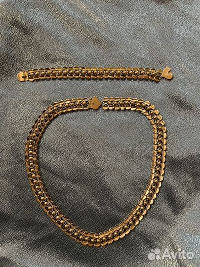 Золотая цепь с браслетом
