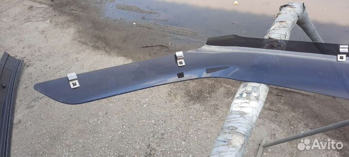 Дефлектор (мухобойка) кап. Hyundai Santa Fe 3/2014