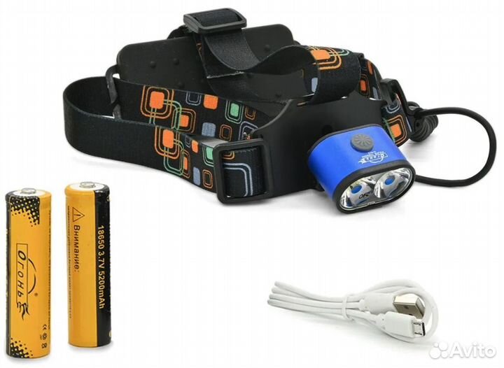 Налобный фонарь Огонь H-T 612 2акб 18650