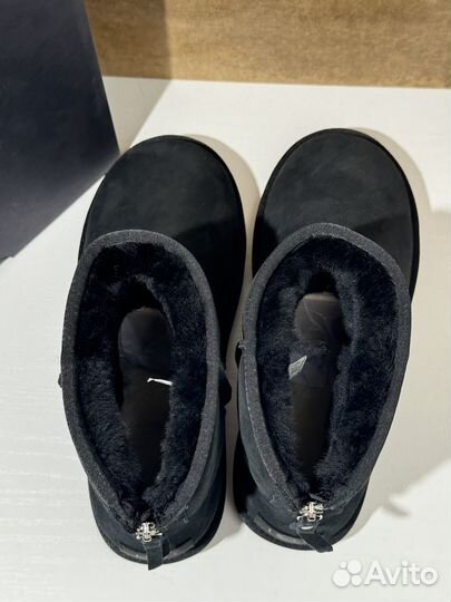 Угги мужские зимние Ugg Classic Mini Zip II Black