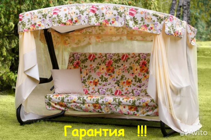 Садовые Качели 4-х местные Саванна flower