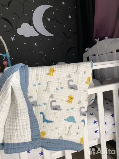 Муслиновое детское одеяло покрывало полотенце