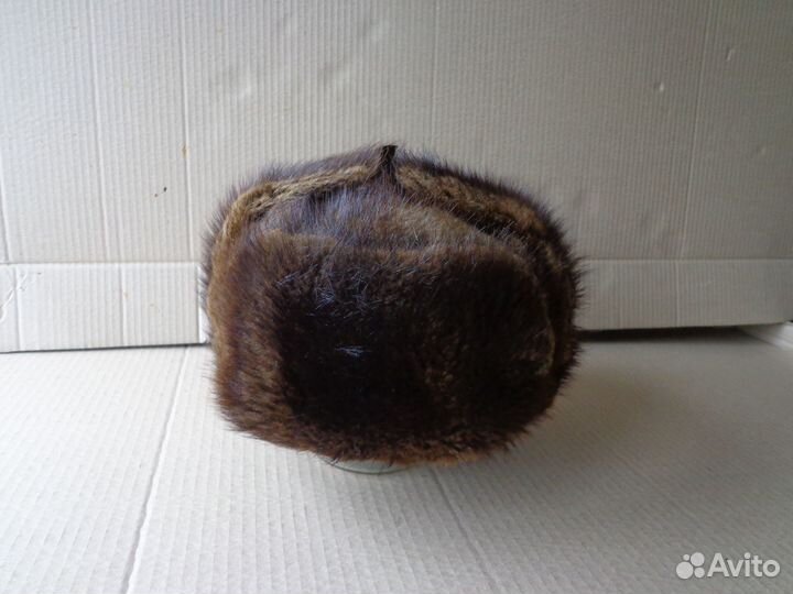 Шапку -ушанку ондатровую р.59 (58)