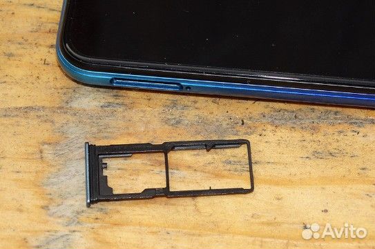 Лоток симкарты Vivo Y20s синий