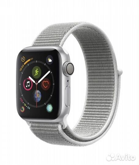 Apple Watch 4 with Seashell Loop, 44mm, Silver