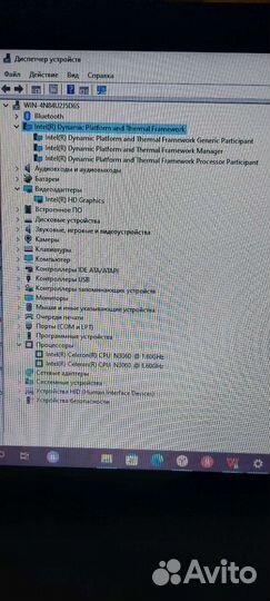 Ноутбук hp Ноутбук hp tpn-c125 cel n3060