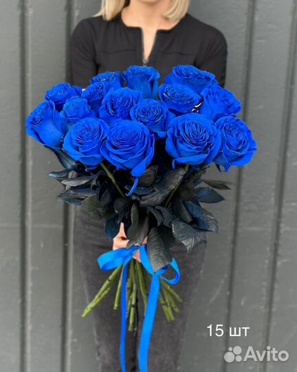 Цветы розы синие и букеты с доставкой 24