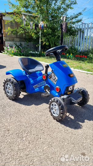 Синий трактор велосипед