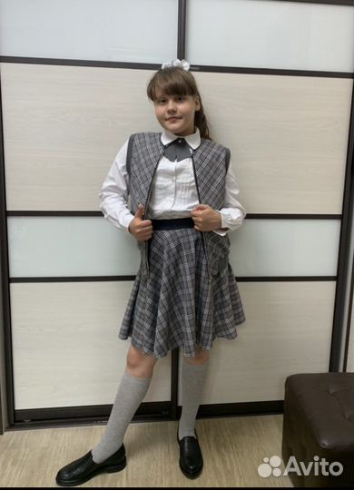 Юбка школьная и жакет бомбер