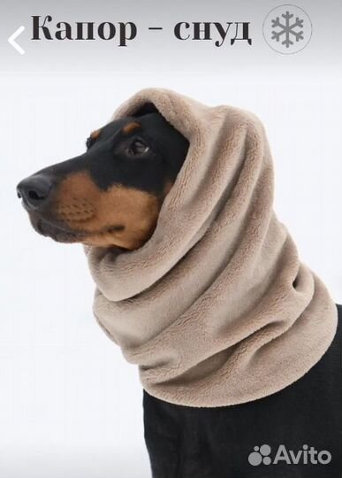 Капор для собаки. Ткань: флис