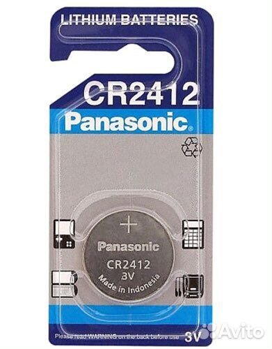 Литиевые батарейки Panasonic 2412, 3В